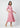 Women’s midi dress with lapel collar - Rosy Pink