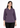 Smoky lavender V-neck top for women in textured fabric