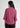 Berry pink shirt-style top for women, back view
