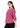 Berry pink V-neck top for women in textured fabric