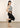 Black cotton capri, side view