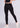 Black cotton legging for women, angled front view