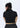 Black ribbed crop top, back view