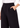 Front pleats and side pocket close-up, black Korean pants