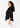 Black V-neck top for women, side view