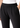 Waistband and front pintucks close-up, black trousers