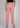 Blush pink cotton trousers, front pose
