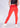 Bright red cotton legging, back view