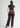 Brown wide leg trousers for women, back view