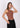 Brown ribbed tank top, angled front view