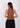 Brown ribbed tank top, back view