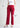 Cherry red trousers with pintuck and deep pocket labels