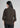 Cocoa brown shirt-style top for women, back view