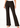 Cocoa brown wide leg trousers for women, textured fabric