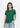 Dark green everyday top for women, front view