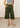 Dusk olive cotton capri for women, front view