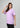 Dusty lavender boyfriend tee for women, front view