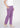 Dusty lavender cotton trousers for women, wide leg