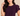 Dark purple pleated top for women, front view