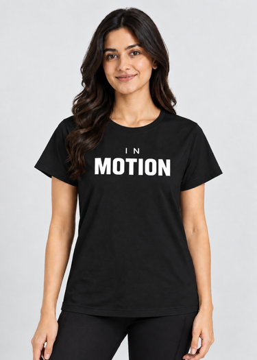 Flurr In Motion Black Printed Top front view