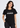 Flurr Soft Power Black Printed Top front view