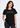 Flurr Unbound Black Printed Top front view