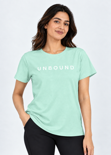 Flurr Unbound Laurel Green Printed Top front view