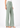 Golden olive wide leg trousers, angled front view