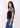 Grey-black boxy crop top, back view