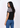 Grey-black boxy crop top, side view