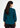 Ink blue V-neck top for women, back view