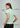 Laurel green everyday top, back view with feature labels