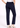 Navy straight fit pants, back view