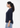Navy V-neck top for women, side view