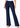 Navy textured trousers for women, front view