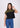 Olive-black boxy crop top for women, front view