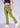 Pickle green flare pants for women, front view