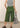 Sage green cotton capri, back view