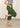 Sage green cotton capri, side view