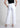 White wide leg trousers for women, back view