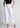 White trousers for women in cotton, wide leg