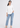 White V-neck top for women in textured fabric