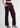 Wine pintuck trousers, angled front view