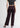 Wine wide leg trousers for women, back view