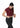 Wine ribbed crop top for women, side view
