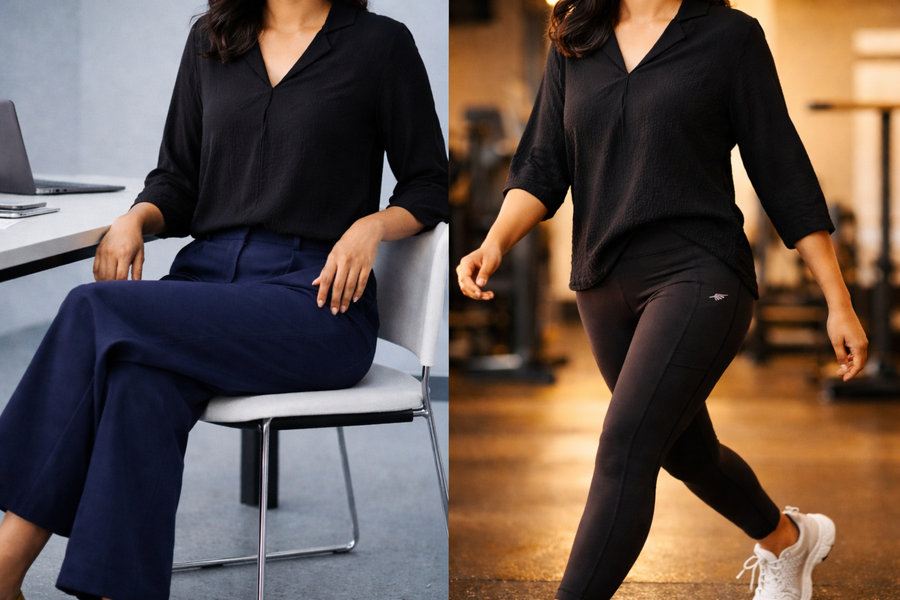 Desk to Gym Outfit for Indian Women
