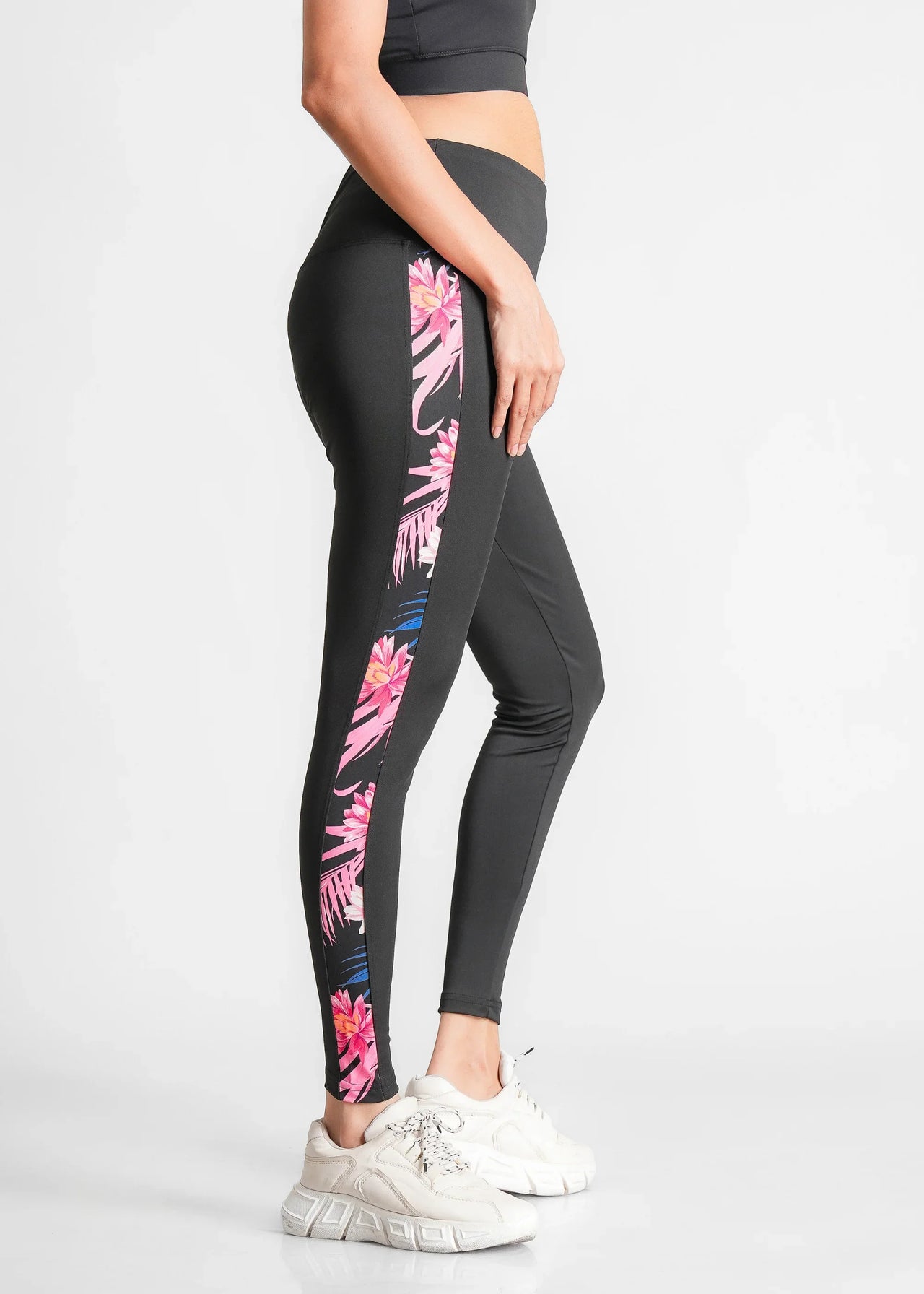 Floral Stripeplay Ankle Length Tight