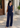 Women's Navy Textured Co-ord Set – Sleeveless Top & Trousers