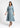 Women’s midi dress with lapel collar - Blue