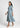 Women’s midi dress with lapel collar - Blue